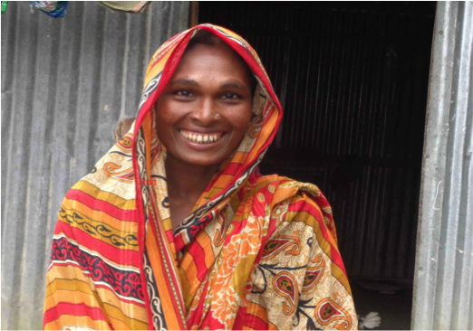 Anowara, una de los beneficiarias del programa a través del proceso de selección por lotería
